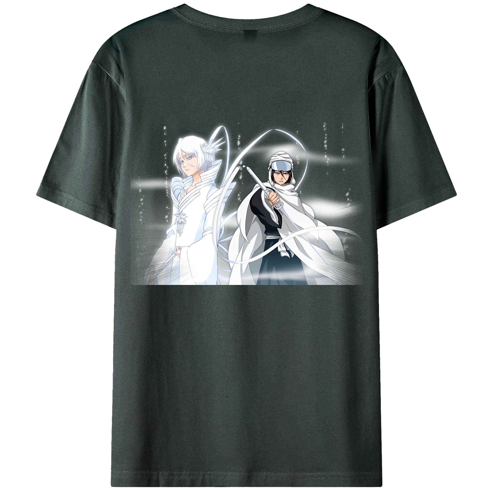 （画像用） ブリーチ 朽木ルキア BLEACH Kuchiki Rukia 綿100％ メンズ半袖Tシャツ（バックプリント） 通気性